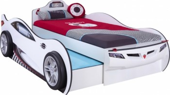 CARBED Кровать-машина Coupe с выдвижной кроватью White 20.03.1310.00 в Чанах - chany.mebel54.com | фото