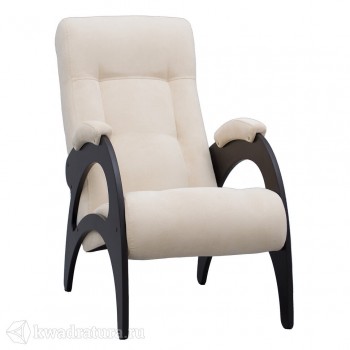 Кресло для отдыха Неаполь Модель 9 без лозы (Венге-эмаль/Ткань Ваниль Verona Vanilla) в Чанах - chany.mebel54.com | фото