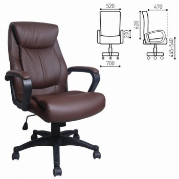 Кресло офисное BRABIX Enter EX-511 (коричневый) в Чанах - chany.mebel54.com | фото