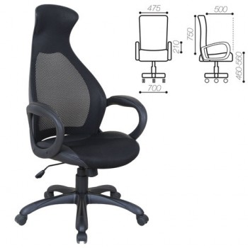 Кресло офисное BRABIX Genesis EX-517 (черное) в Чанах - chany.mebel54.com | фото