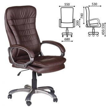 Кресло офисное BRABIX Omega EX-589 (коричневое) в Чанах - chany.mebel54.com | фото