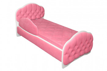 Кровать 170 Гармония 89 Розовый (мягкий бортик) в Чанах - chany.mebel54.com | фото