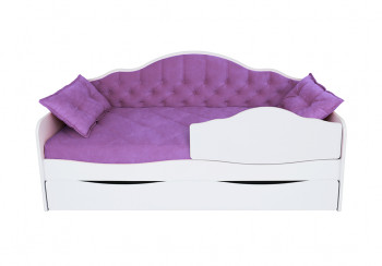 Кровать 180 серии Иллюзия Лайт 1 ящик 32 Фиолетовый (подушки) в Чанах - chany.mebel54.com | фото