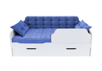 Кровать 180 серии Спорт Лайт 1 ящик 85 Синий (подушки) в Чанах - chany.mebel54.com | фото