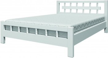 Кровать Натали-5 из массива сосны 1200*2000 Белый античный в Чанах - chany.mebel54.com | фото