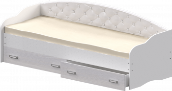 Кровать Софа-7 с мягкой спинкой (800х2000) Белый в Чанах - chany.mebel54.com | фото