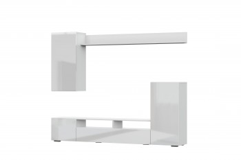 Мебель для гостиной МГС 4 (Белый/Белый глянец) в Чанах - chany.mebel54.com | фото