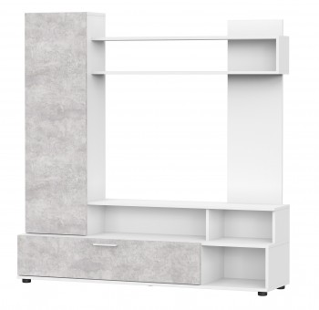 Мебель для гостиной "МГС 9" Белый / Цемент светлый в Чанах - chany.mebel54.com | фото