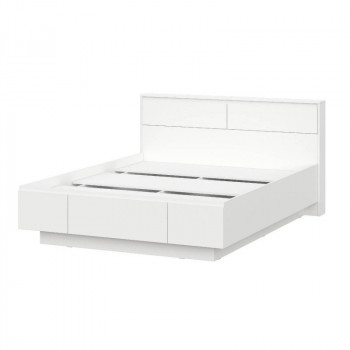 Модульная система "Одри" Кровать двойная (1,6х2,0) серия 3 Белый в Чанах - chany.mebel54.com | фото
