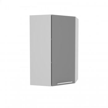 Ройс ВПУ 550 Шкаф верхний угловой высокий (Графит софт/корпус Серый) в Чанах - chany.mebel54.com | фото