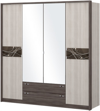 Шкаф четырехстворчатый с зеркалом Шк69.1 Николь в Чанах - chany.mebel54.com | фото