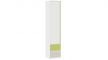 Шкаф для белья комбинированный «Сканди» Дуб Гарден/Белый/Зеленый в Чанах - chany.mebel54.com | фото
