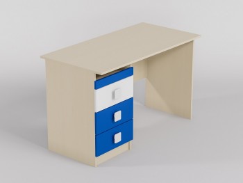 Стол (прямая столешница) Скай люкс (Синий/Белый/корпус Клен) в Чанах - chany.mebel54.com | фото