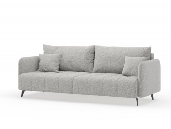 Валериан диван трёхместный прямой Светло-серый, ткань RICO FLEX 108 в Чанах - chany.mebel54.com | фото